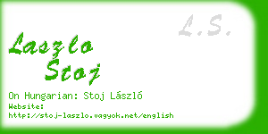 laszlo stoj business card